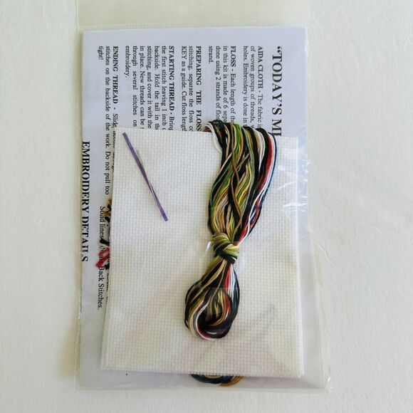 Set Of 2 Vintage Counted Cross Stitch Kits 5x7 Design Works Crafts Hope & Menu - Picture 5 of 5